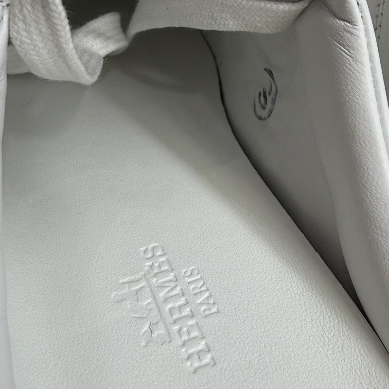全新未使用Hermes 愛馬仕Keep半拖小白鞋 35.5碼-12