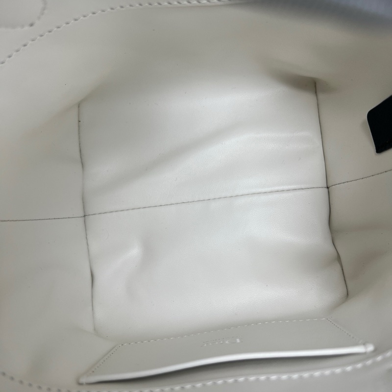 99新 迪奧/Dior Toujours土著 mini 微型竪版 奶白色拼黑色藤格紋手提包斜挎包 銀扣 25編 ✅正品-5