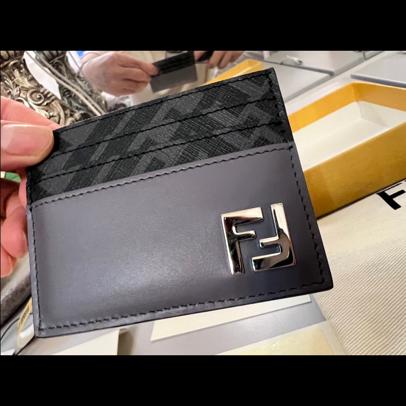 FF Squared FENDI 卡片套鐵灰色-0