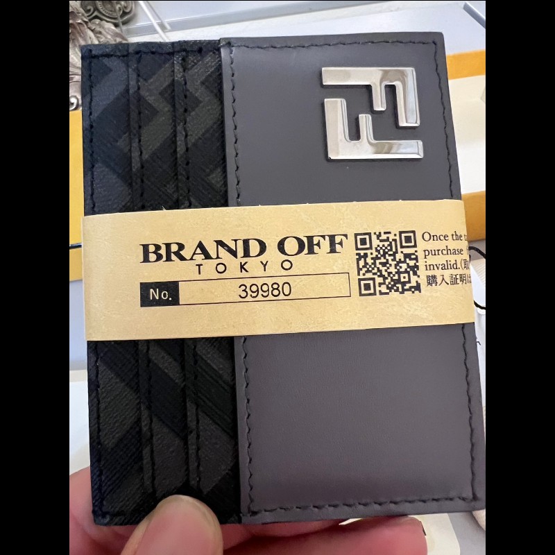 FF Squared FENDI 卡片套鐵灰色-4