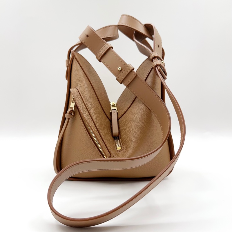 🆕Loewe/羅意威 Hammock 小號吊床 太妃糖色 手提包斜挎包單肩包 金扣 99新❤️正品-2