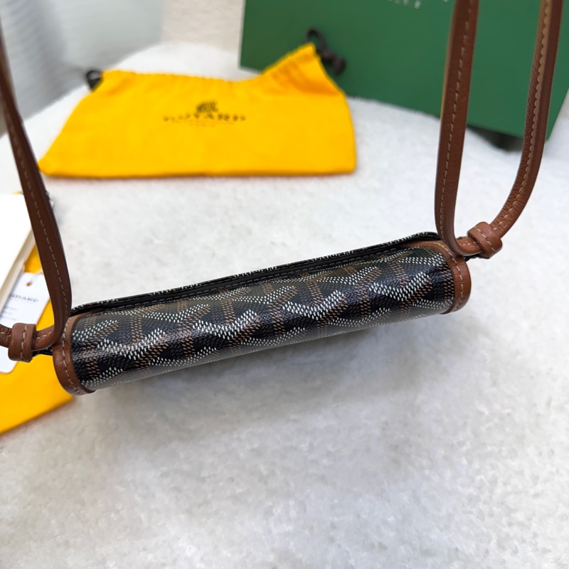 🥨全配 高雅德GOYARD焦糖棕Plumet雙層信封包 經典輕量小包天菜 🖤-8