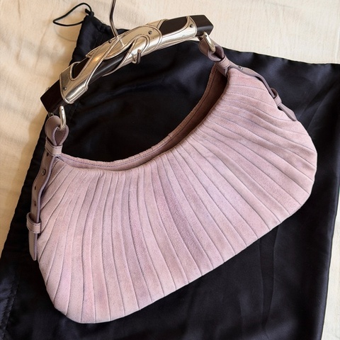 Yves Saint Laurent Rive Gauche Mombasa肩背包 YSL by Tom Ford  聖羅蘭稀有 麂皮 華麗風格 極簡