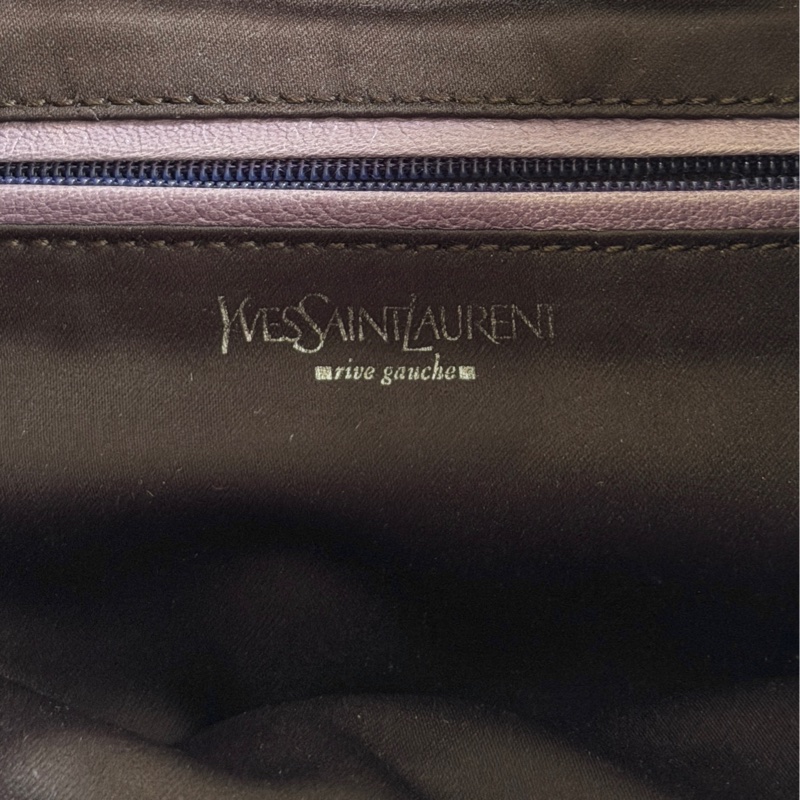 Yves Saint Laurent Rive Gauche Mombasa牛角肩背包 銀飾雕花裝飾 YSL by Tom Ford 聖羅蘭稀有 麂皮 華麗風格 極簡-9