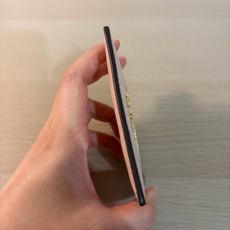 (全新)KATE SPADE Madison防刮皮革拼色卡夾 米白/粉色-8