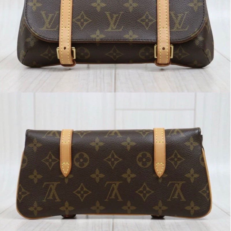 「JL精品代購」98新 LV 老花翻蓋腰包-4