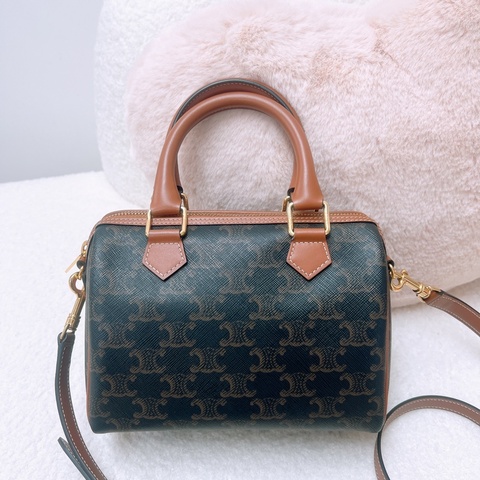 Celine boston 老花波士頓手提包