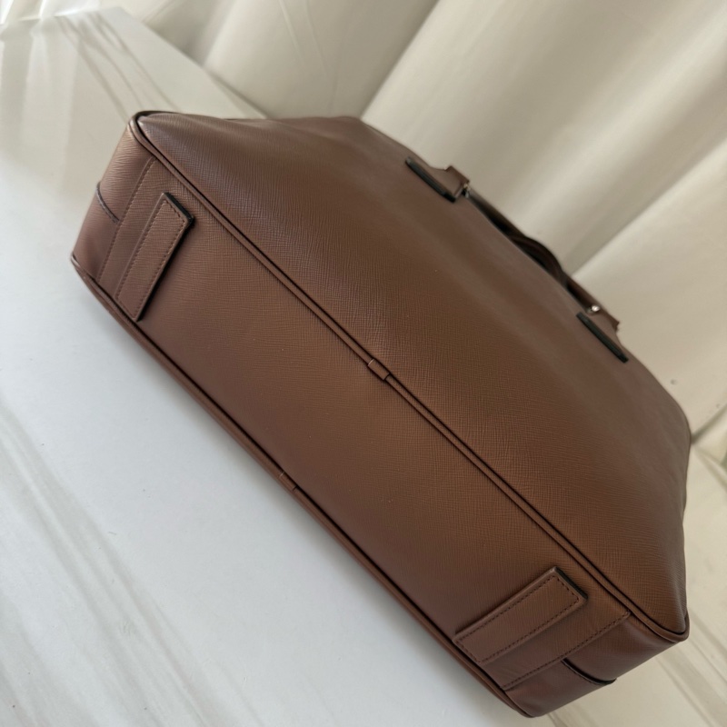 普拉達 Prada 棕色 公文包-4