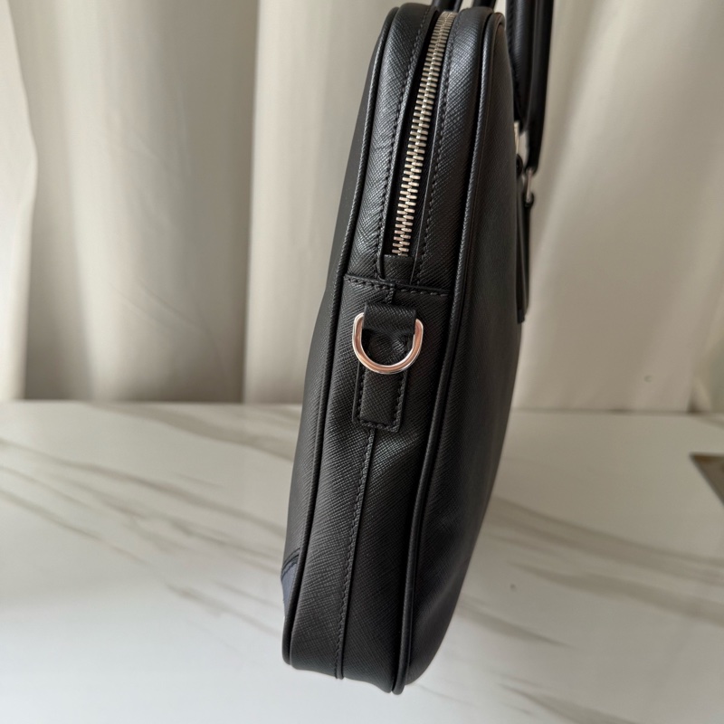 普拉達 Prada 黑色 公文包 有肩帶-2