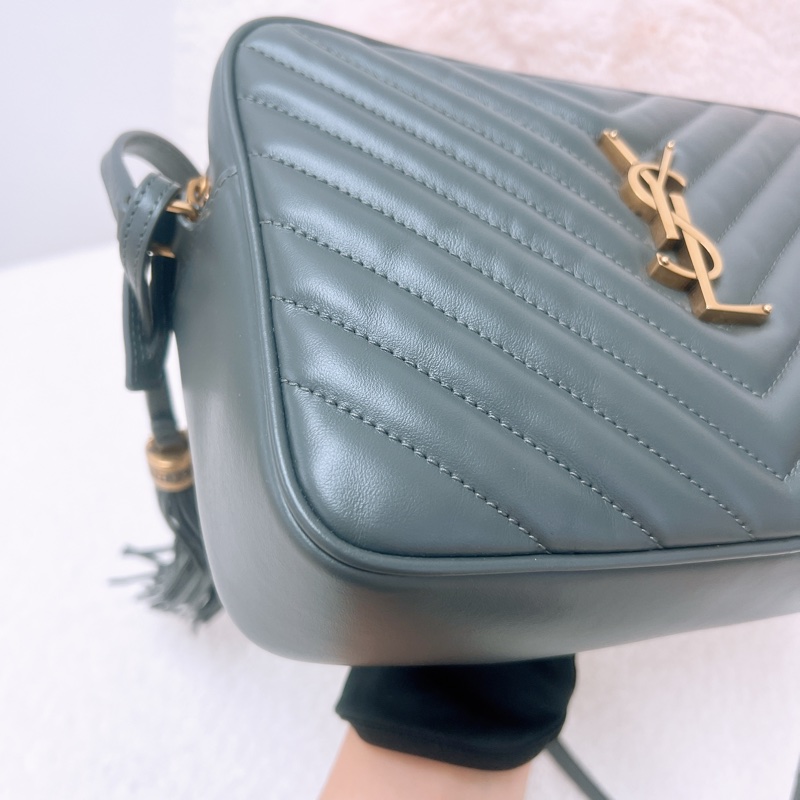 YSL lou 深灰流蘇相機包-4