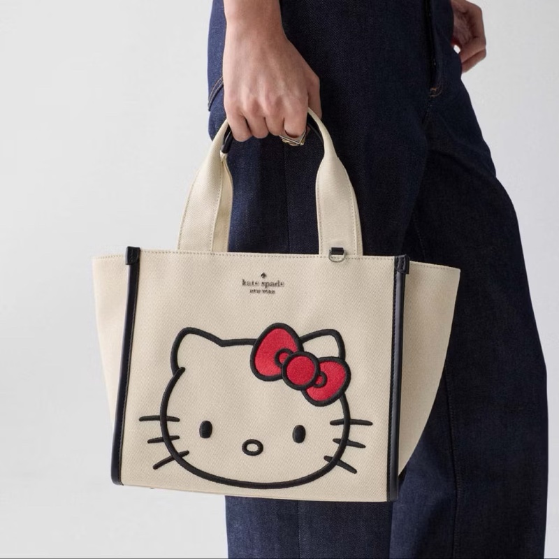 Hello Kitty x Kate Spade New York Kip Canvas Small Tote-1