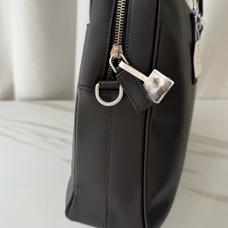普拉達 Prada 黑色 正標 公文包-7