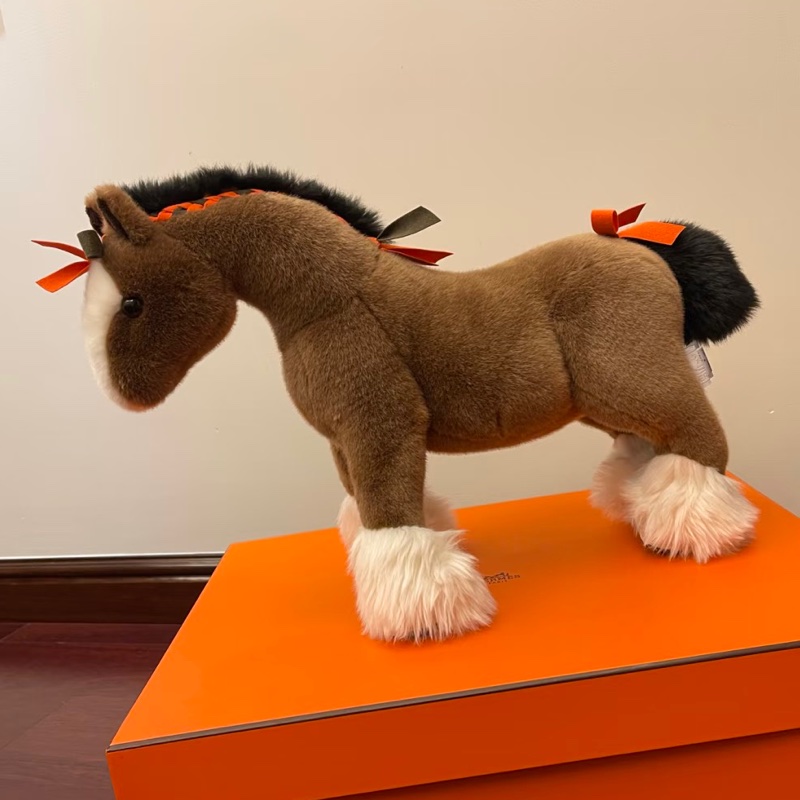 HERMES Hermy 絨毛玩偶馬-7