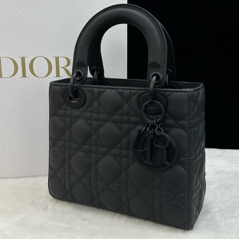 Dior迪奧磨砂黑四格戴妃 缺少肩帶 21年編碼-2