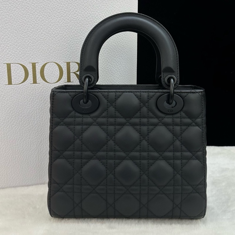 Dior迪奧磨砂黑四格戴妃 缺少肩帶 21年編碼-3