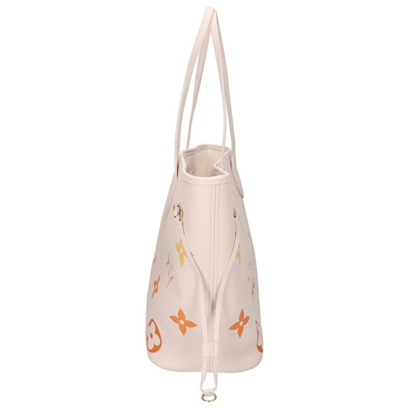 LOUIS VUITTON 路易威登 狀況良好 M46516 Monogram Empreinte Neverfull MM 托特包 奶油色藏紅花 女式-1