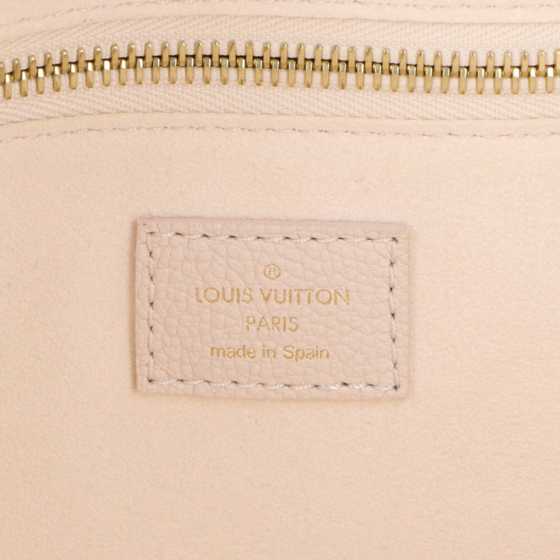 LOUIS VUITTON 路易威登 狀況良好 M46516 Monogram Empreinte Neverfull MM 托特包 奶油色藏紅花 女式-8