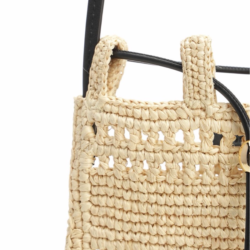 Loewe 女士 拉菲草抽繩單肩包均碼碼常規、16cm*21cm-1