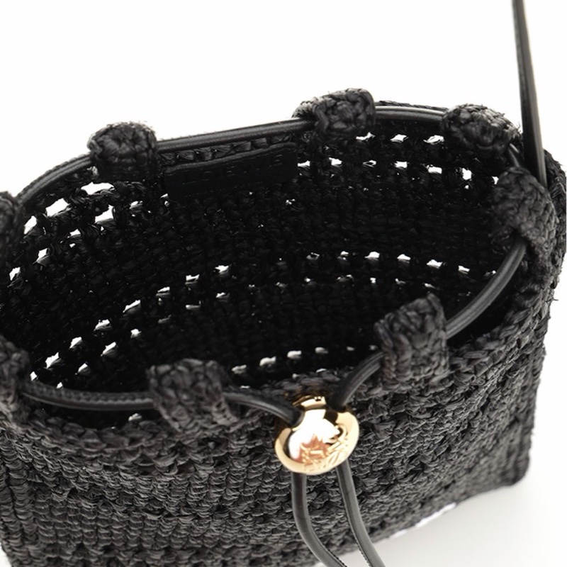 Loewe 女士 拉菲草抽繩單肩包均碼碼常規、16cm*1cm*21cm-3