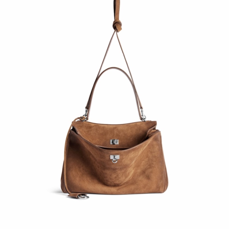 Balenciaga 女士 Rodeo 女士中號駝色手提包均碼碼中號、35cm*11cm*23cm-4