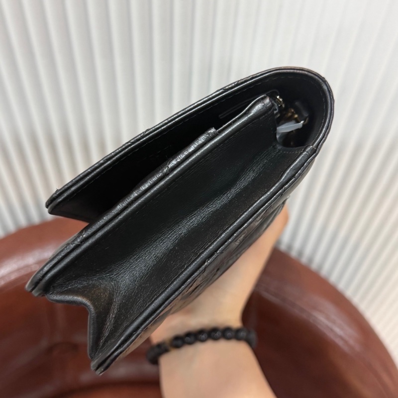 CHANEL 香奈兒 2.55 發財WOC鏈條包 黑金油蠟皮 尺寸19×12.5×4cm 超多背法-8