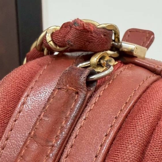 《仙闆名牌精品》CHANEL 香奈兒 紅色 鍊條包 相機包 斜背包 肩背包-20