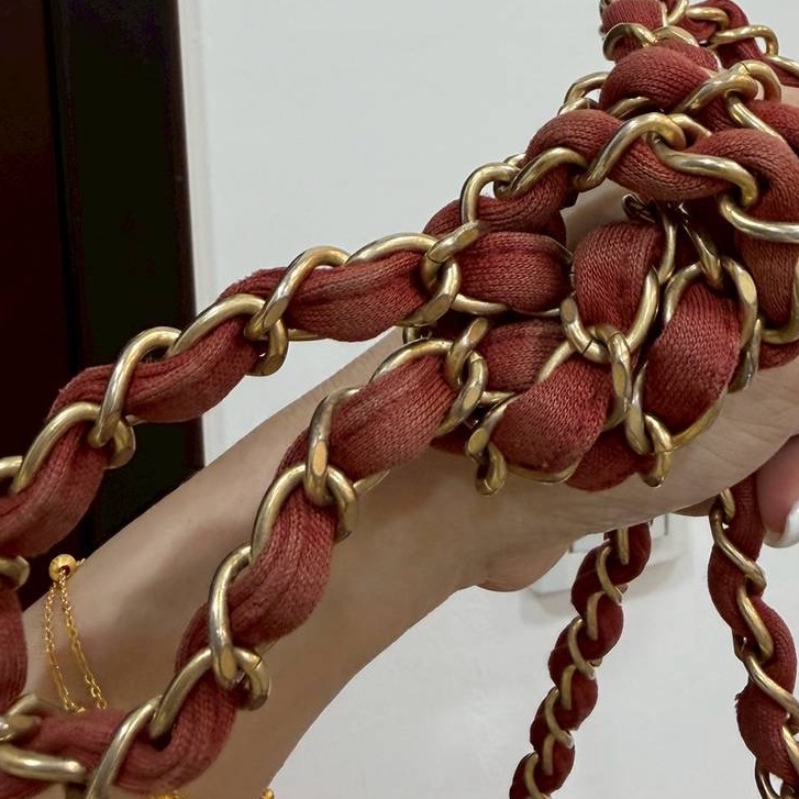 《仙闆名牌精品》CHANEL 香奈兒 紅色 鍊條包 相機包 斜背包 肩背包-21