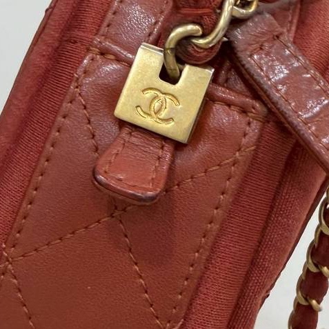 《仙闆名牌精品》CHANEL 香奈兒 紅色 鍊條包 相機包 斜背包 肩背包-22
