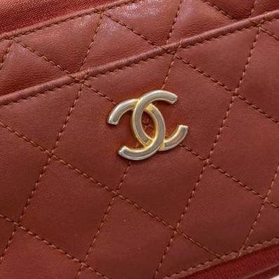 《仙闆名牌精品》CHANEL 香奈兒 紅色 鍊條包 相機包 斜背包 肩背包-23