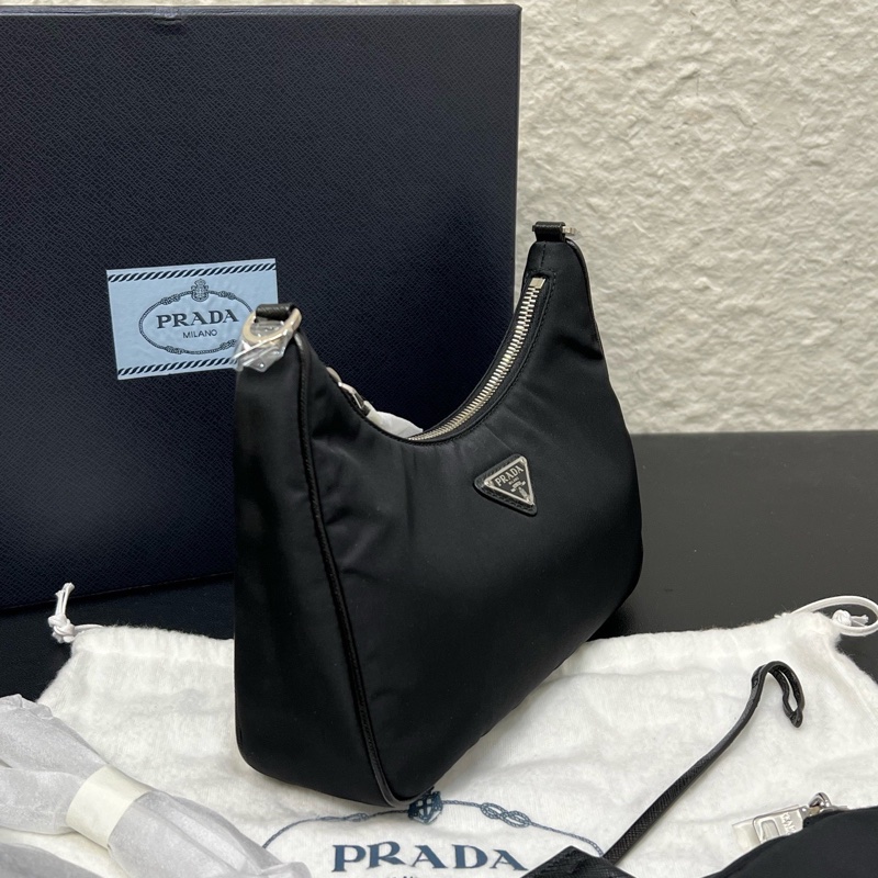 閒置新未使用 Prada普拉達hobo三合一鏈條包單肩斜挎包-2