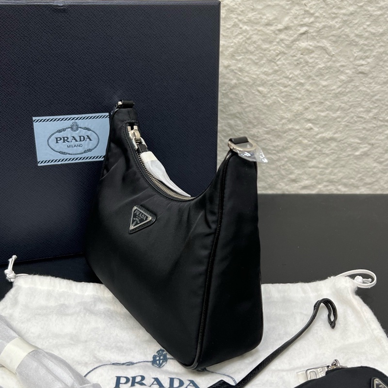 閒置新未使用 Prada普拉達hobo三合一鏈條包單肩斜挎包-3