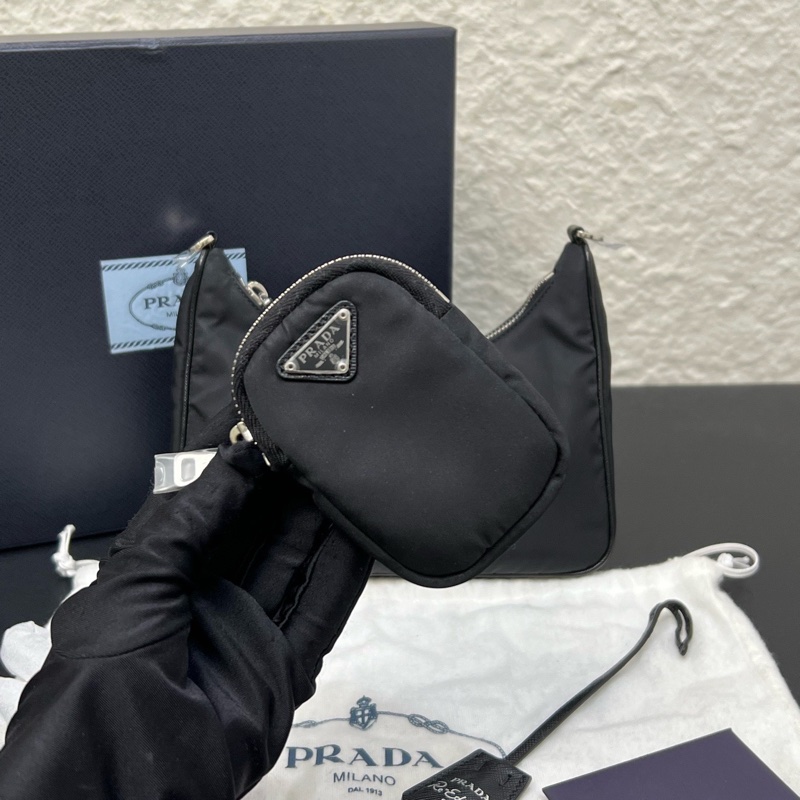 閒置新未使用 Prada普拉達hobo三合一鏈條包單肩斜挎包-5
