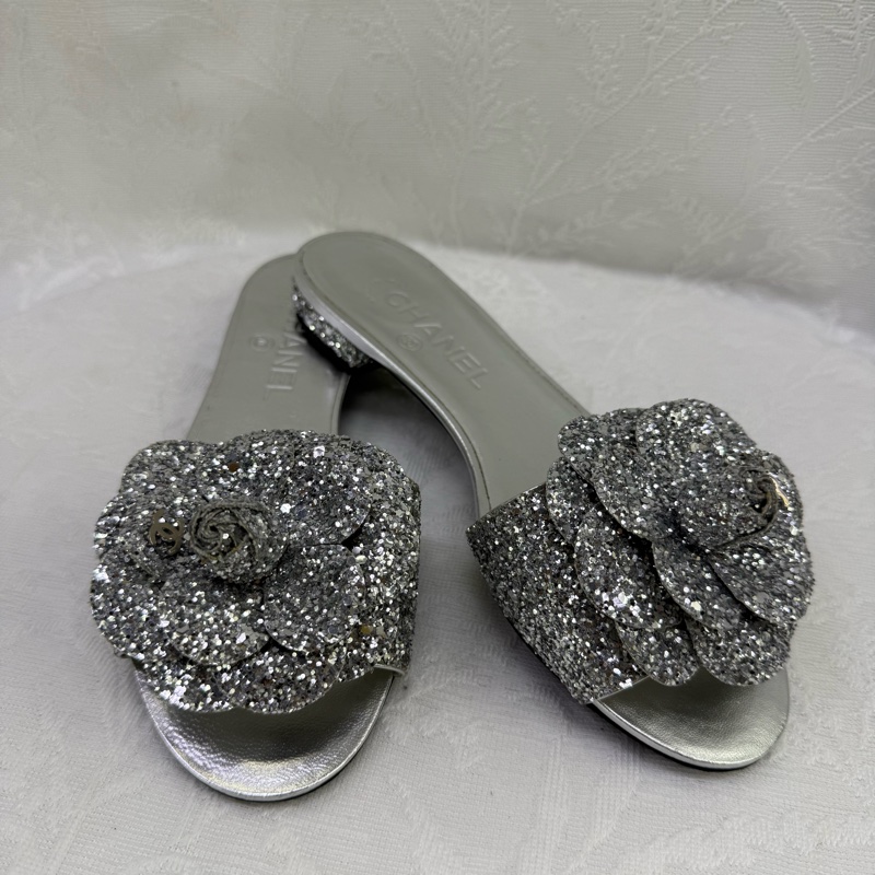Chanel Sliver Sandals Mules EU 37-0