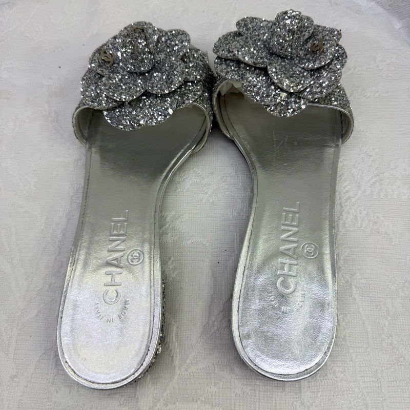 Chanel Sliver Sandals Mules EU 37-3