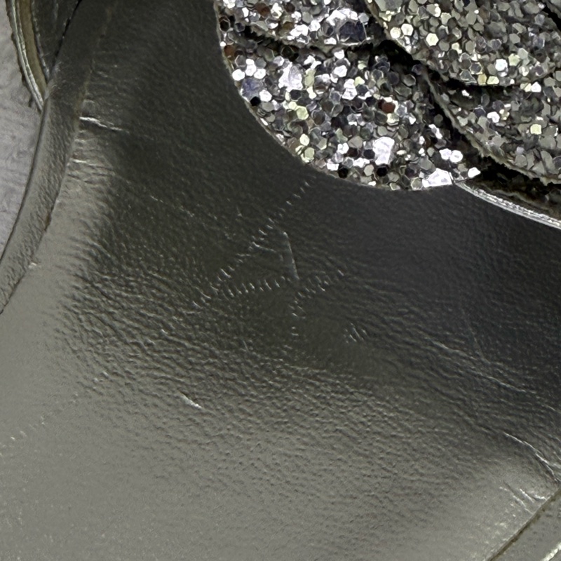 Chanel Sliver Sandals Mules EU 37-8