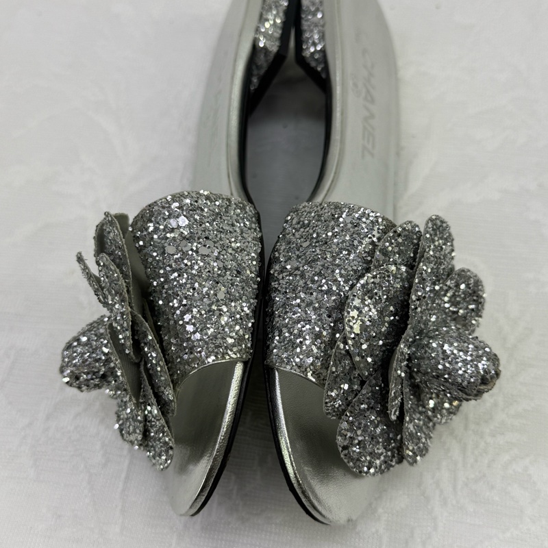 Chanel Sliver Sandals Mules EU 37-9