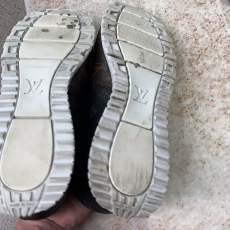 99新 LouisVuitton/路易威登 老花拼色运动鞋鞋子7.5码/42吗-8
