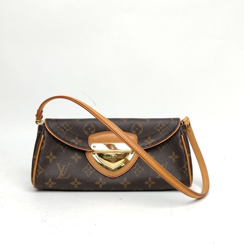 LOUIS VUITTON 老花PVC金扣2008中古曼哈頓大腋下包