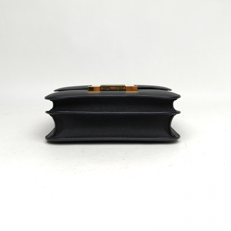 HERMES Constance康康24黑色Epsom皮Y刻金扣肩背包-3