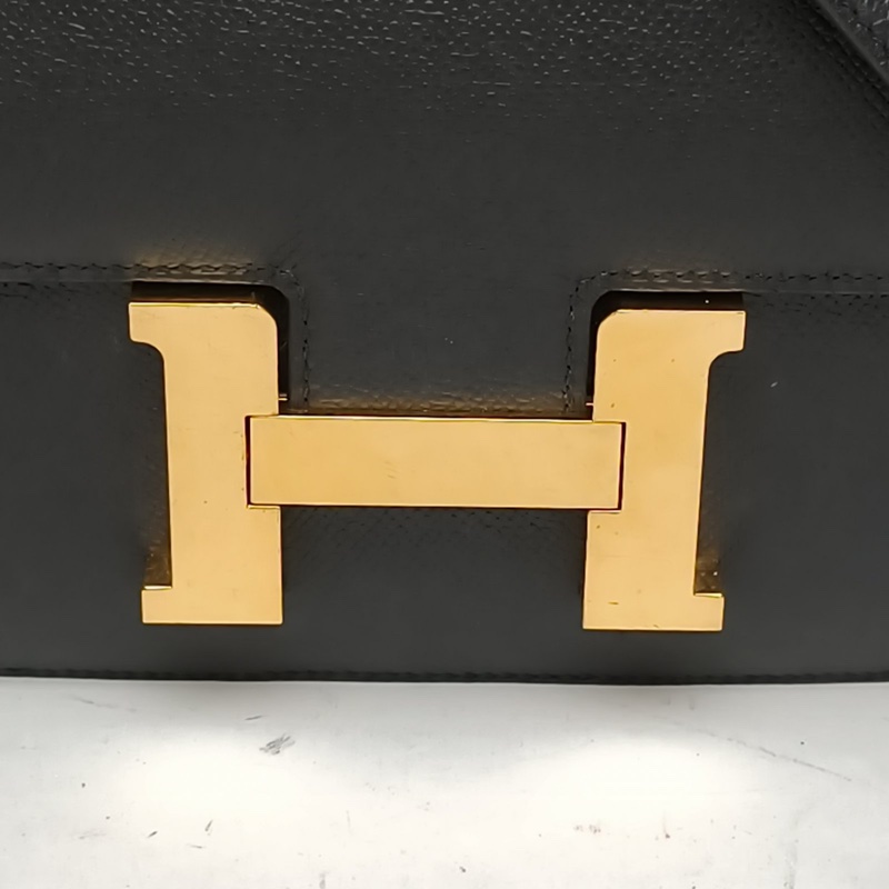 HERMES Constance康康24黑色Epsom皮Y刻金扣肩背包-4