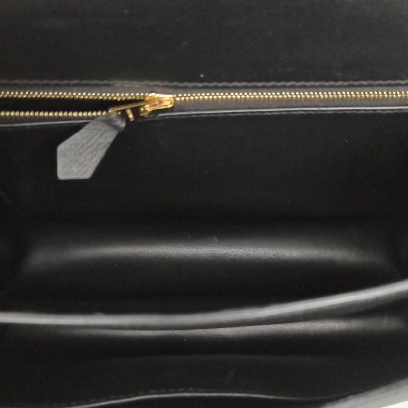 HERMES Constance康康24黑色Epsom皮Y刻金扣肩背包-5