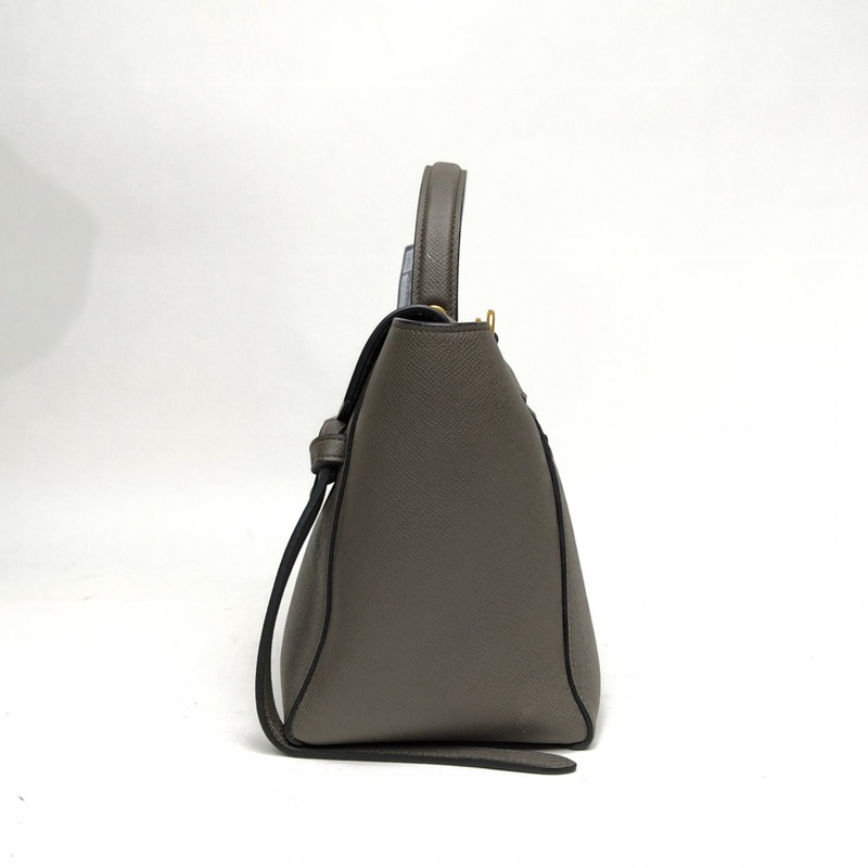 CELINE Belt鯰魚包Micro24深灰牛皮金扣色肩背包-1