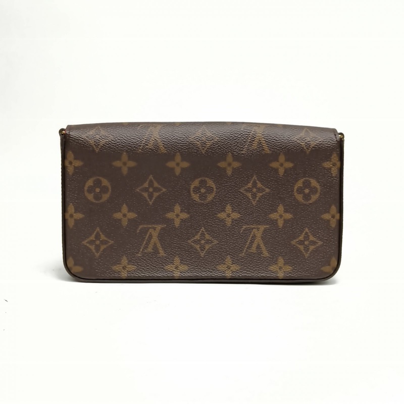 LOUIS VUITTON POCHETTEFELICIE三合一鏈條包老花PVC晶片肩背包-2