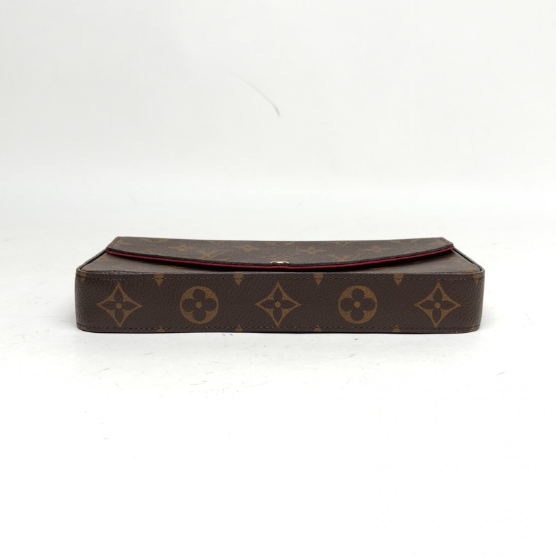 LOUIS VUITTON POCHETTEFELICIE三合一鏈條包老花PVC晶片肩背包-3