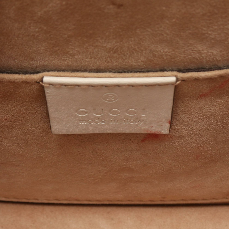 GUCCI Sylvie Sherry 系列 2WAY 手提包 470270 皮革 米色 海軍藍 紅色 二手 女士-3