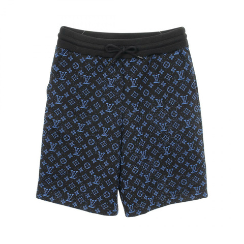 路易威登 Monogram 提花短褲 #M HOY05W 聚酯纖維 黑色