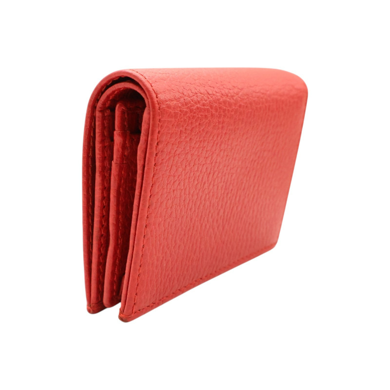 紅色 牛皮 GG Marmont Card Case 兩折短夾【GUCCI 古馳】 456126-1