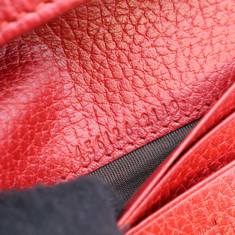 紅色 牛皮 GG Marmont Card Case 兩折短夾【GUCCI 古馳】 456126-7
