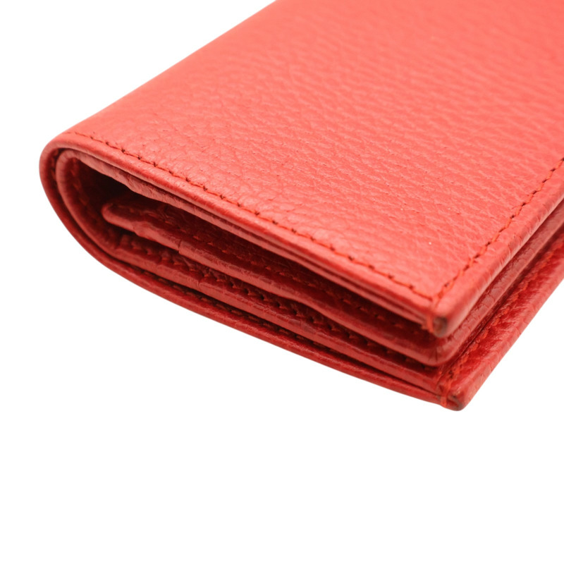 紅色 牛皮 GG Marmont Card Case 兩折短夾【GUCCI 古馳】 456126-10