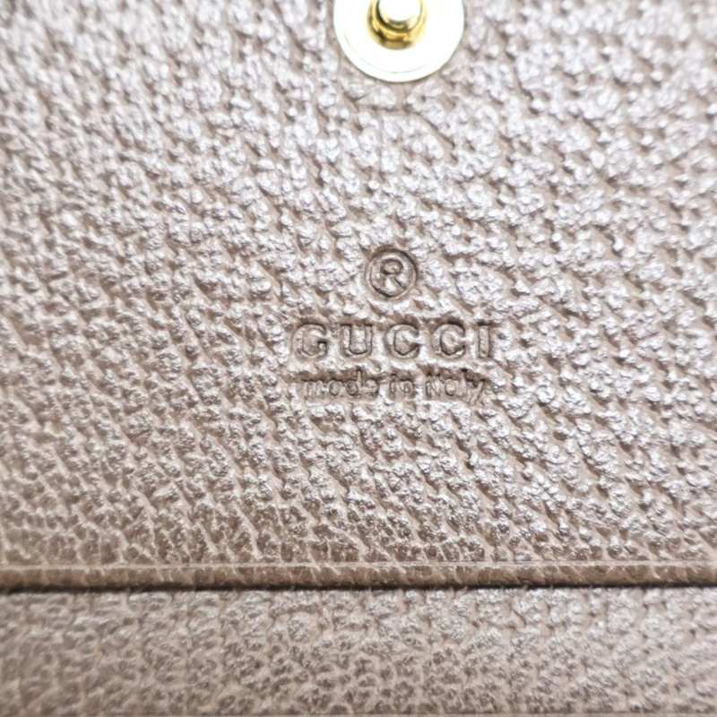 棕色 GG Supreme帆布 Ophidia Card Case 扣式短夾【GUCCI 古馳】 523155-5